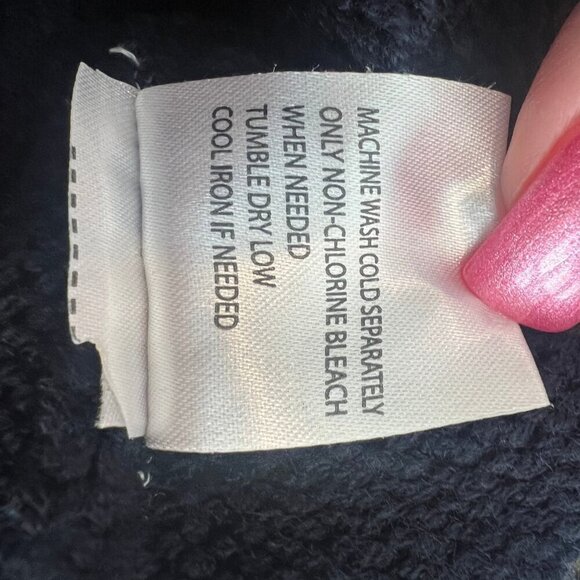 Men's Navy Blue & Cream Snowflake Crew Sweater, Size XL - Picture 9 of 9